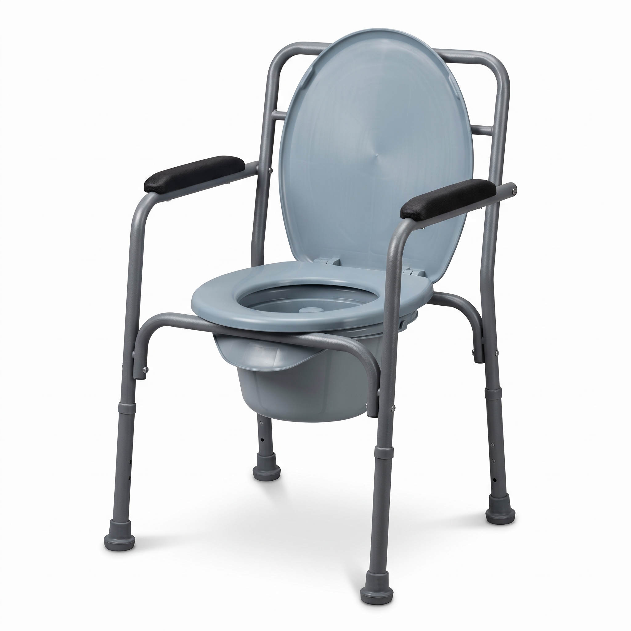 Folding Commode Chair, 350 lb Capacity - Commodes Bedpans